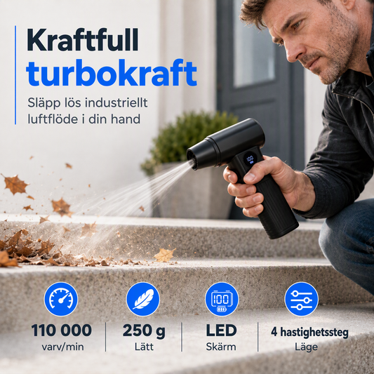 🔥50% RABATT NU! Handhållen trådlös mini-turbofläkt med hög hastighet, kraftfull och portabel 🌬️💨🔋✅💥
