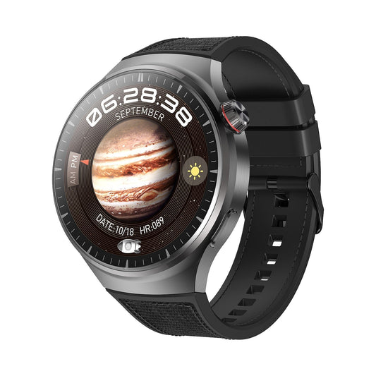 🏃♂️ Titanium Sport Case ✨ Sapphire Glass GT4PRO Smartwatch: Bluetooth Call 💬 Waterproof 💧 & Voice Assistant 🤖!
