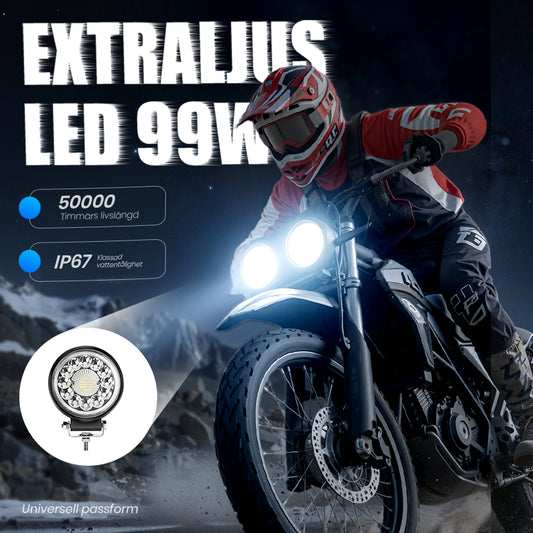 4-tums 99W LED-pod för terrängåkning