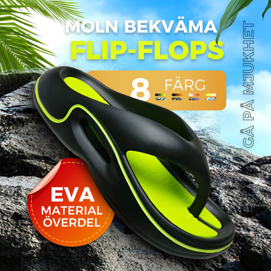 Bekväma Sommarsandaler Flip Flops Tjock Sula