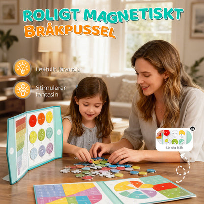 📚🧲Montessori Magnetisk bok Fraktionspussel för barn