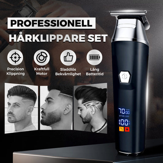🎉Tidigt fågelpris🎁Hushålls digital display professionell elektrisk hårklipparset✂️