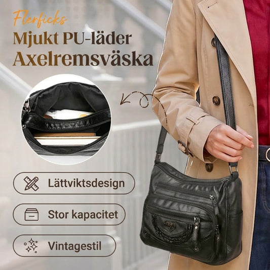 💐 50% rabatt! 🔥🎁 Kvinnors mjuk PU-axelväska – flera fickor för perfekt organisation 👜🔑 [Begränsat erbjudande]