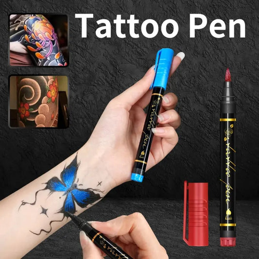 🔥Rea 50% RABATT🎨Perfekt för unik kroppskonst🔥Tillfälliga tatueringmarkörer för huden