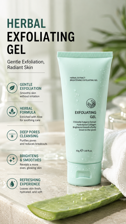 💥Ljusgörande exfolierande gel med örtextrakt