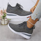 🔥Sista dagen-kampanj 50 % RABATT – Casual dammode, andningsbara korrigering sneakers med strassdekoration