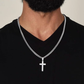 ✝️Herrhalsband med rostfritt stål korshänge – inklusive presentask