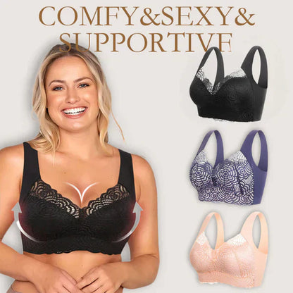 🌿【SECOND SKIN】CLOUD LIFT BRA SET | 3-pack sömlösa och trådlösa | halkfria grepp och andas