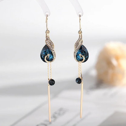 🦚 50% RABATT NU! ✨ Phoenix Örhängen – Guldpläterad & AAA Zirkonia – Elegant Påfågel Design & Lättviktskomfort 💎