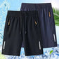 🔥HET REA 50% RABATT🥰 Herrars elastiska sommarshorts 💎 Andningsbara, dragkedjefickor och stretchig passform 🩷❄️