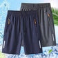 🔥HET REA 50% RABATT🥰 Herrars elastiska sommarshorts 💎 Andningsbara, dragkedjefickor och stretchig passform 🩷❄️
