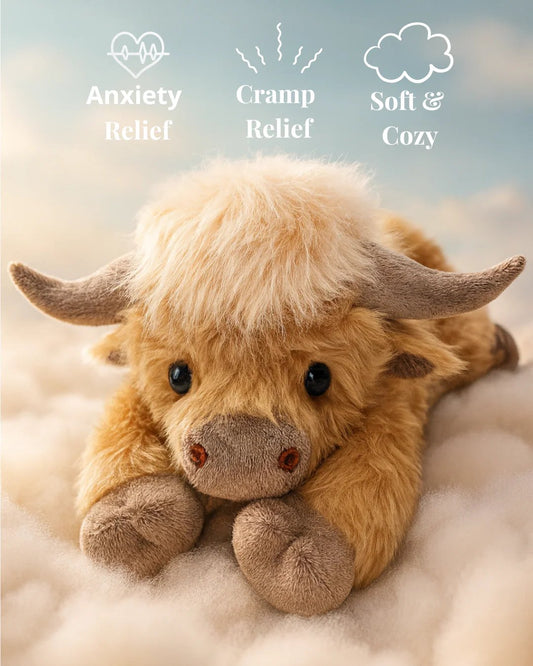 🥳 Mega-rea 60 % RABATT 🎁Söt Tecknad Highland Cow Gosedjur🔥