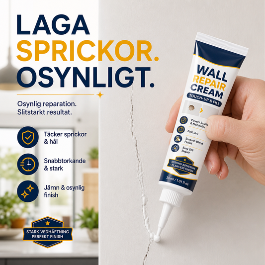 🛒 50% RABATT NU! 🧱 Snabbtorkande väggreparationsspackel – Fyller hål och sprickor, lätt att applicera för hemmareparationer 🏠