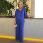 🎉 Nyheter säljer nu🌹Plus Size 2-delat set med dubbla lager