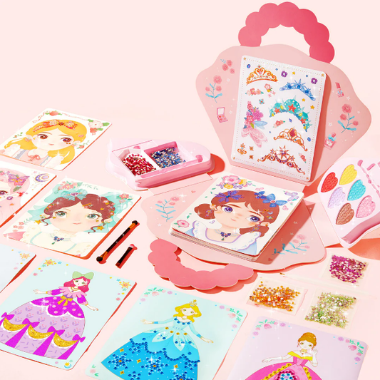 🔥 Sista dagens rea 50% RABATT 💅 Fantasy 3-i-1 Prinsesskläd- & Sminkspelset 💝