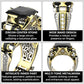 Heavy Duty Vintage Zirconia Wide Band Ring🎁 Gratis vacker presentförpackning✨