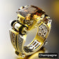 Heavy Duty Vintage Zirconia Wide Band Ring🎁 Gratis vacker presentförpackning✨