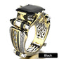 Heavy Duty Vintage Zirconia Wide Band Ring🎁 Gratis vacker presentförpackning✨