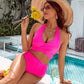 👙Magstödjande baddräkter med blygsam hög midja bikiniset