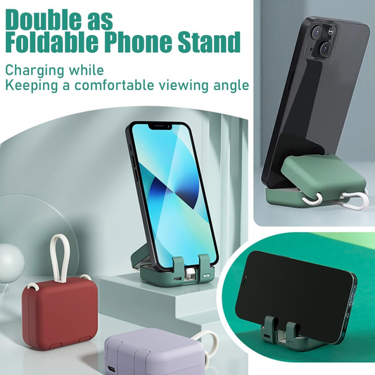 Bärbar trådlös Power Bank Mobiltelefonhållare⚡