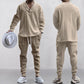 💥Anlände idag - 49%💥 2-Delat Herrset Bestående av Baggy Sweatshirt med V-Ringning och Joggingbyxor