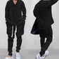 💥Anlände idag - 49%💥 2-Delat Herrset Bestående av Baggy Sweatshirt med V-Ringning och Joggingbyxor