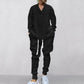 💥Anlände idag - 49%💥 2-Delat Herrset Bestående av Baggy Sweatshirt med V-Ringning och Joggingbyxor