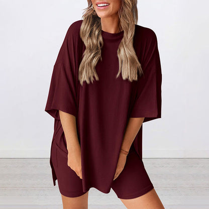 💞SISTA DAGENS ERBJUDANDE - 50% RABATT🌸 Sommarset med två delar, löst och casual, för kvinnor💃