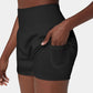 ✨️ 2025 Het försäljning 49% OFF🥰 2-i-1-yogashorts med hög midja och sidofickor