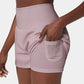 ✨️ 2025 Het försäljning 49% OFF🥰 2-i-1-yogashorts med hög midja och sidofickor