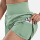 ✨️ 2025 Het försäljning 49% OFF🥰 2-i-1-yogashorts med hög midja och sidofickor