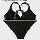 👙👙2025 Ny modell ~60% RABATT 👙Bikineset med hög midja och texturerad knut framtill