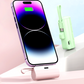 Bärbar powerbank med hög kapacitet och inbyggda kablar