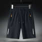 🔥HET REA 50% RABATT🥰 Herrars elastiska sommarshorts 💎 Andningsbara, dragkedjefickor och stretchig passform 🩷❄️