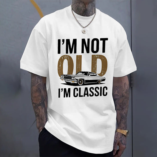 🔥2025 HETT REA 40% RABATT🔥3D-retrobilprintad casual t-shirt med korta ärmar