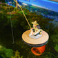 🎣 Flytande Mini-Fiskare Akvariumdekoration