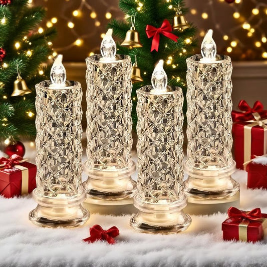 🔥Köp 1 få 1 gratis 🎁Set med 4 LED-kristalljus