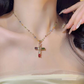 💎 50% RABATT NU! ✝️ Färgglatt Halsband med Korshänge i Strass – Livfull Gnista, Justerbar Längd & Meningsfullt Statement ✨