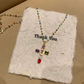 💎 50% RABATT NU! ✝️ Färgglatt Halsband med Korshänge i Strass – Livfull Gnista, Justerbar Längd & Meningsfullt Statement ✨
