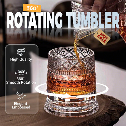🔥360° roterande whiskyglas
