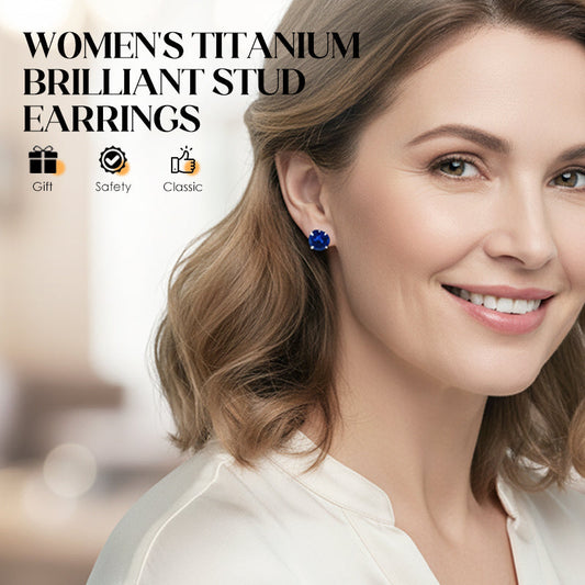 Dam titanium brillant örhängen