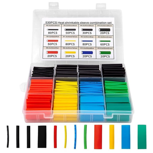 📦 50% RABATT NU! 🔥 Värme-Krymp-Slang Kit – 580 Delar med Fodral, 3:1 Krympfaktor & Vattentät Försegling 🛠️🔧