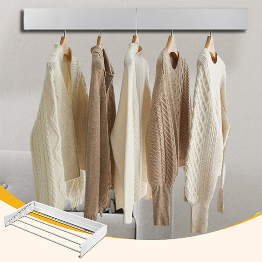 🧺🪑 Vikbar väggmonterad torkställning – varje gång du hänger tvätt blir kläderna fräscha och prydliga! ☀️