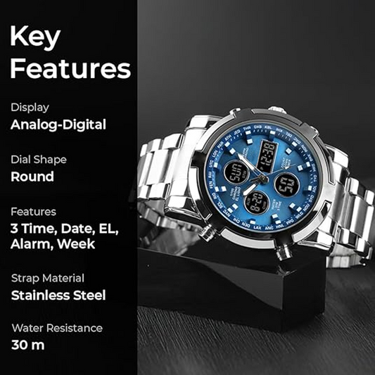 ⌚ Vattentäta Militärklockor för Män – Analog-Digital, Slitstark & Funktionell Design för Outdoor 🏕️