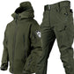 🧥 50% RABATT! ⛰️ Taktiskt Softshelljacka- & Byxset – Vattentätt, Vindtätt, Isolerande & Perfekt för Vinter/Terräng 🏔️