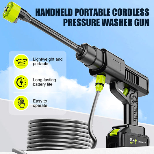 🚿NU 50 % RABATT🚗Bärbar sladdlös högtryckstvättpistol 💦