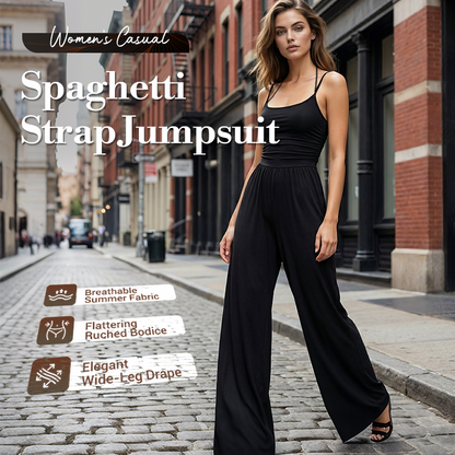 👗Nyhet 50 % RABATT🔥Casual jumpsuit med spaghettiband för damer