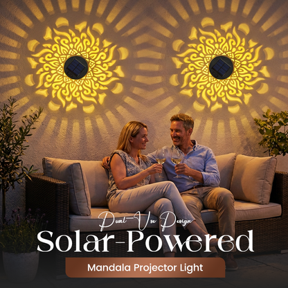 ☀️ Solcellsdriven mandala projektorlampa