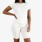 🔥🎁Nyhet 50 % RABATT🔥2-delat set med sporttop och shorts för damer