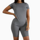🔥🎁Nyhet 50 % RABATT🔥2-delat set med sporttop och shorts för damer
